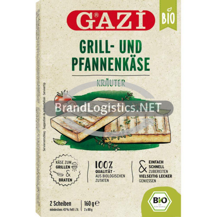 GAZi Bio Grill- und Pfannenkäse Kräuter 2×80 g