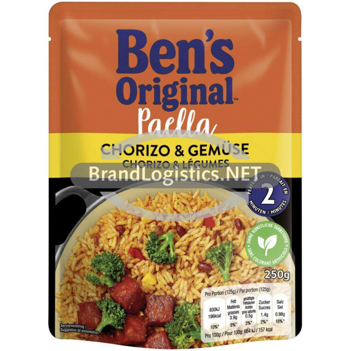 Ben’s Original Paella-Reis mit Chorizo & Gemüse 250 g