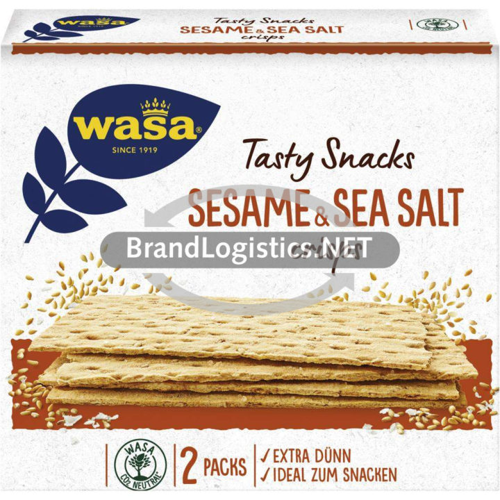 Wasa Tasty Snacks Crisps Sesame & Sea Salt 190 g