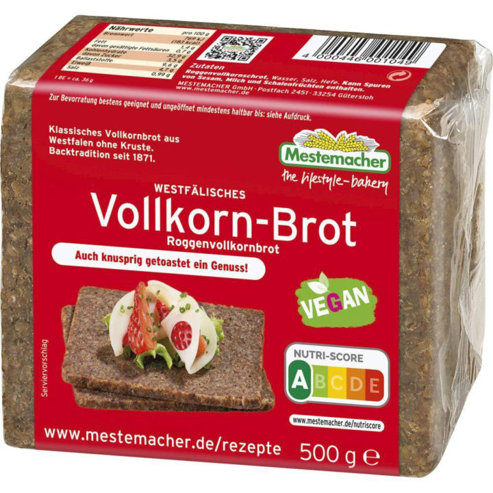 Mestemacher Westfälisches Vollkorn-Brot 500 g