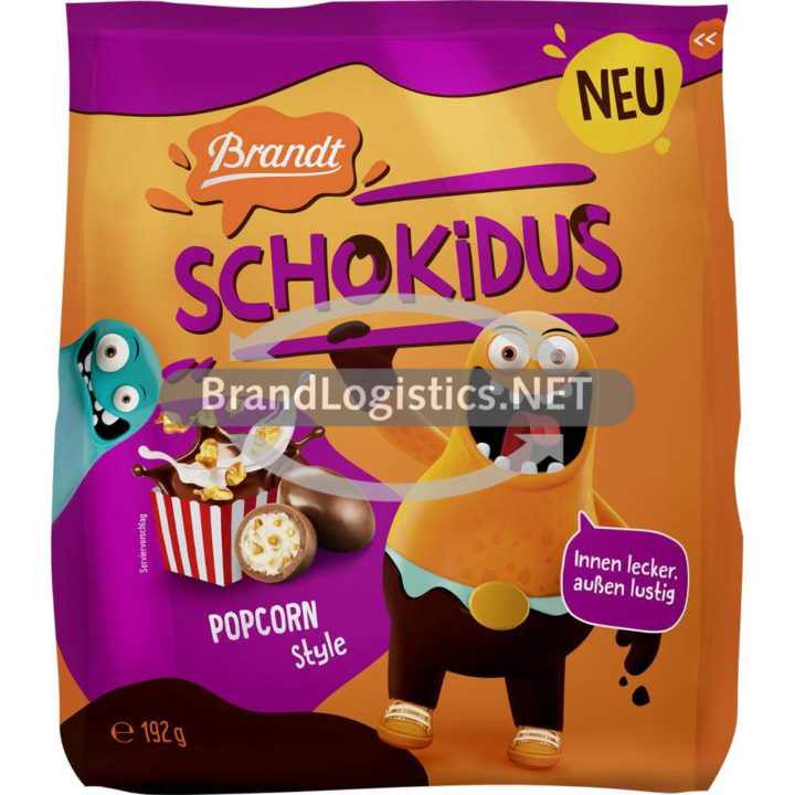 Brandt Schokidus Popcorn 192 g
