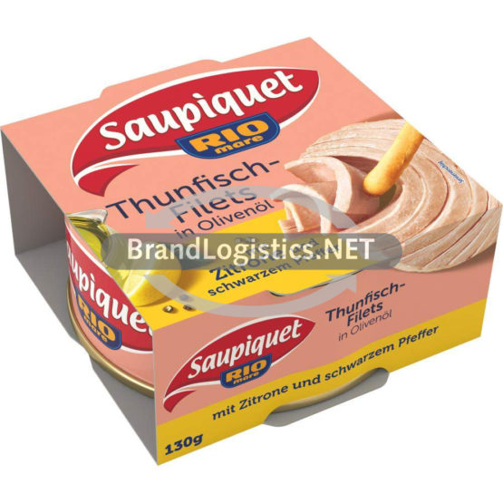 Saupiquet Rio Mare Thunfisch-Filets in Olivenöl mit Zitrone und schwarzem Pfeffer 130 g
