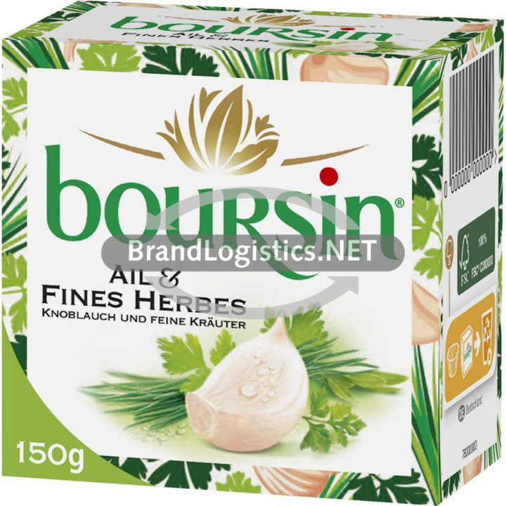 boursin Knoblauch und feine Kräuter Sommer-Produktverpackung 150 g