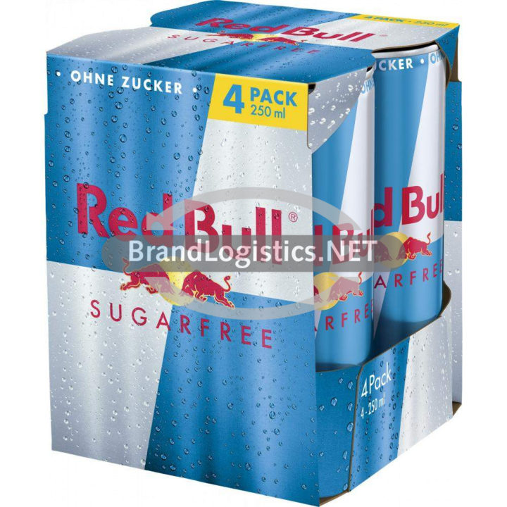 Red Bull Energy Drink Sugarfree 250 ml 4-PK DPG