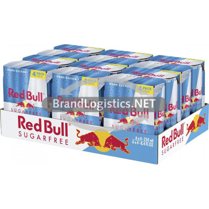 Red Bull Energy Drink Sugarfree 250 ml 4-PK DPG Tray