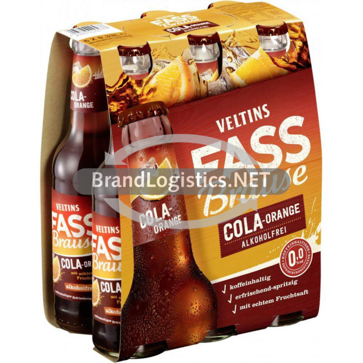 VELTINS Fassbrause Cola-Orange 6×0,33 l