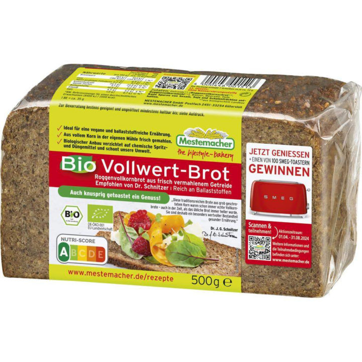 Mestemacher Bio Vollwert-Brot 500 g
