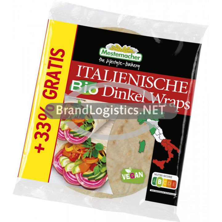 Mestemacher ITALIENISCHE Bio Dinkel Wraps +33% 4 St. 300 g