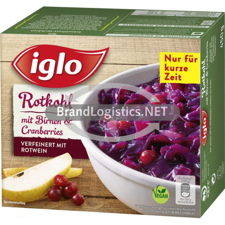iglo Rotkohl mit Birnen & Cranberries 450g
