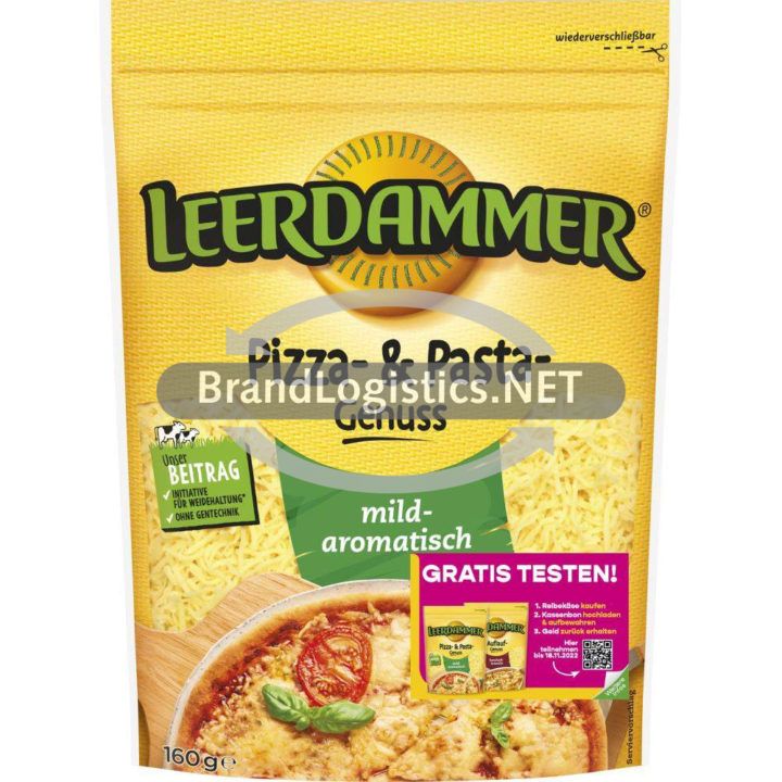 Leerdammer Pizza- & Pasta-Genuss mild-aromatisch 160 g Gratis Testen KW 42-45