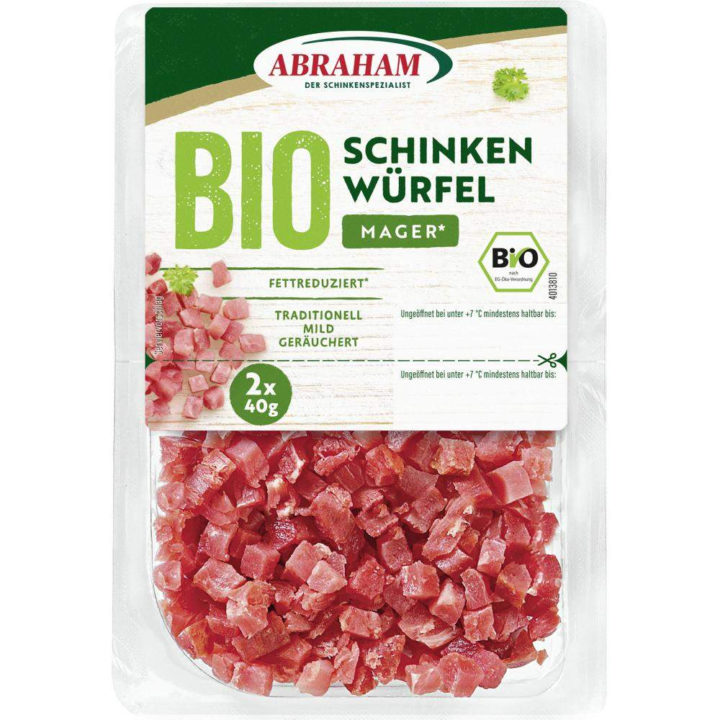 Abraham Bio Schinkenwürfel geräuchert 2×40 g