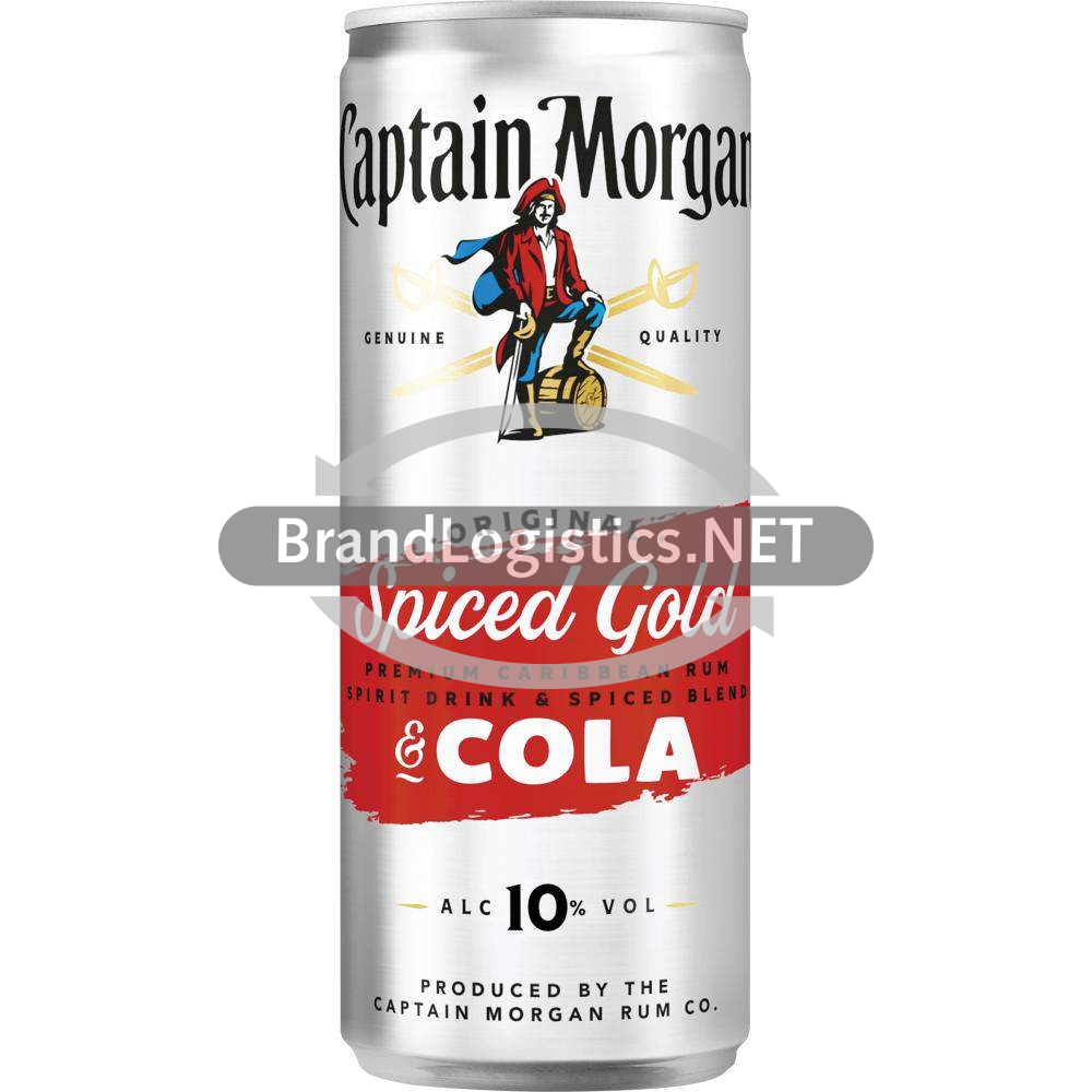 10 Captain Morgan Rum & 0,25 % Vol. Spiced Gold l Cola