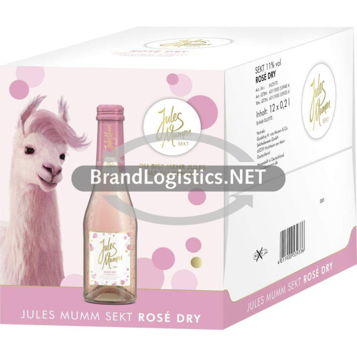 Jules Mumm Rosé Dry Karton 11% vol. 12×0,2 l